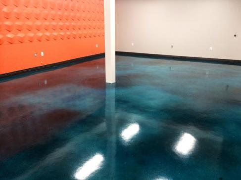 Decorative Color Stained Concrete Floor Specialists in Massachusetts